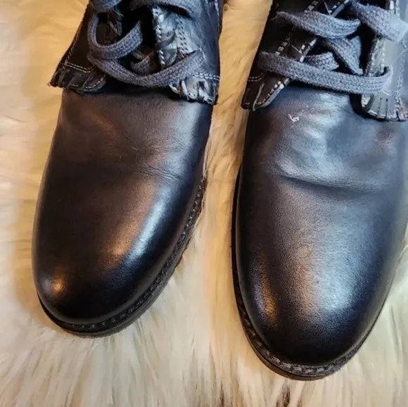 Vintage Foundry‎ Whipstitched Leather Lace up Boots 10