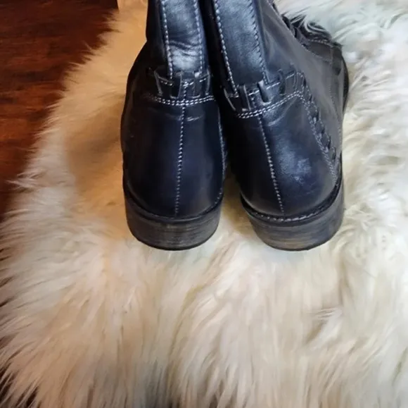 Vintage Foundry‎ Whipstitched Leather Lace up Boots 10