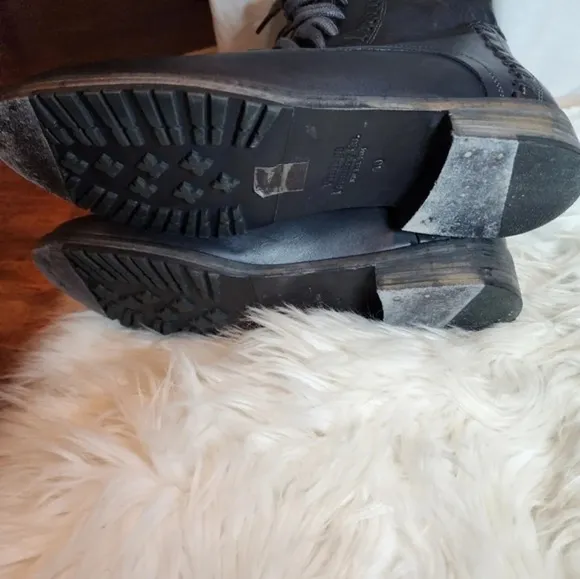 Vintage Foundry‎ Whipstitched Leather Lace up Boots 10