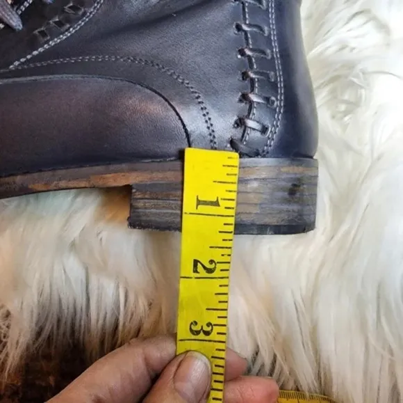 Vintage Foundry‎ Whipstitched Leather Lace up Boots 10