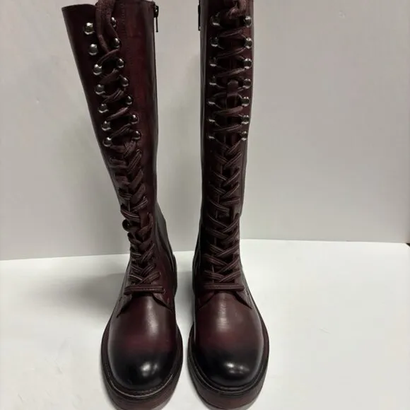 Vintage Foundry Women’s Sadelle Tall Lace-Up Boots, Size 6.5 M
