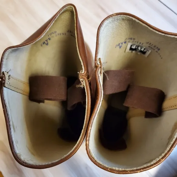 Vintage Frye 15” Caramel Brown Campus Boots 10.5 D USA Made Style 2595T