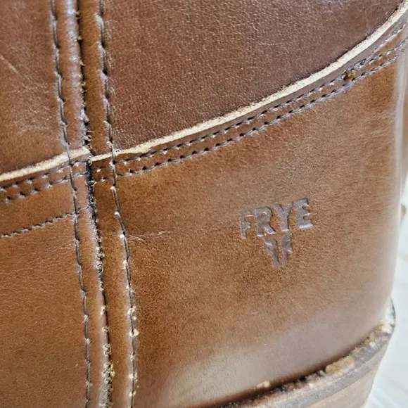 Vintage Frye 15” Caramel Brown Campus Boots 10.5 D USA Made Style 2595T