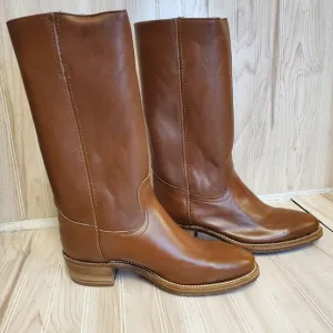 Vintage Frye 15” Caramel Brown Campus Boots 10.5 D USA Made Style 2595T
