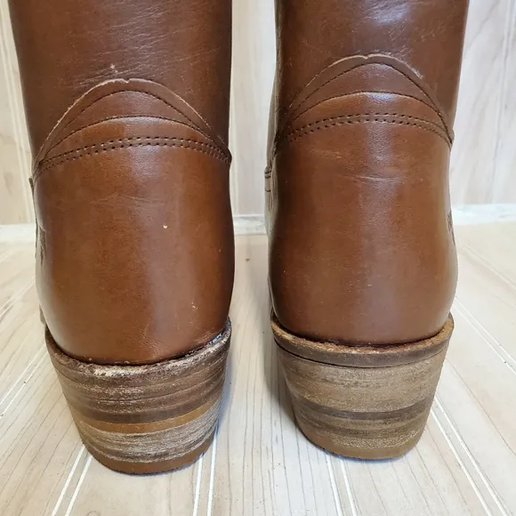 Vintage Frye 15” Caramel Brown Campus Boots 10.5 D USA Made Style 2595T