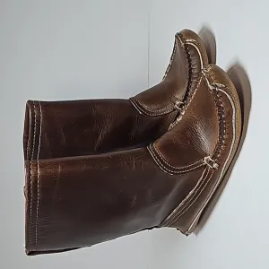 Vintage Frye Boots Moccasins Leather Handmade Bench Crafted Lined Brown 6.5 B