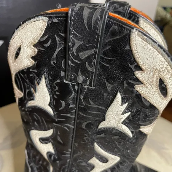 Vintage Frye Lizard Skin Cowgirl Boots 9 B