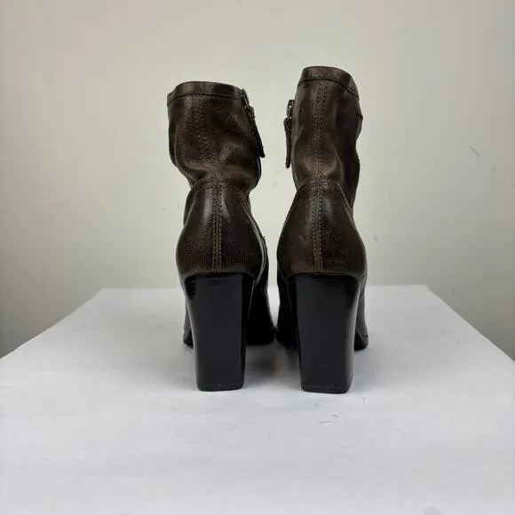Vintage Frye Patty Artisan Heel Bootie Boots Women's 7.5 M Zip