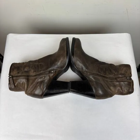 Vintage Frye Patty Artisan Heel Bootie Boots Women's 7.5 M Zip