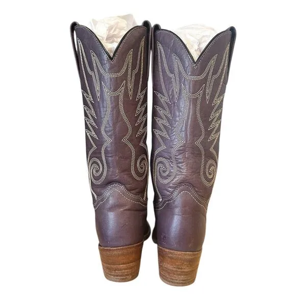 Vintage Frye Purple Leather Cowgirl Boots Size 7.5