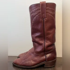 Vintage Frye Western Cowboy Campus Ornate Stitching Boots Mens size 8.5 D