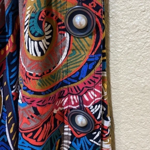 VINTAGE Gene Ewing Bis Boho Western Maxi Skirt