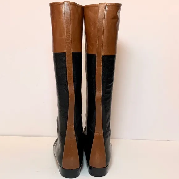 Vintage Guido Pasquali Leather Riding Boots Knee High Handmade Italian 37.5 Shoe