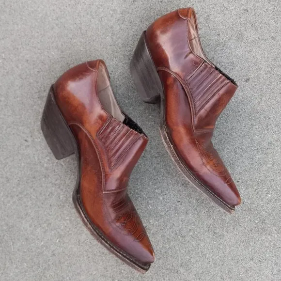 Vintage Handmade Mexican Ankle Boots