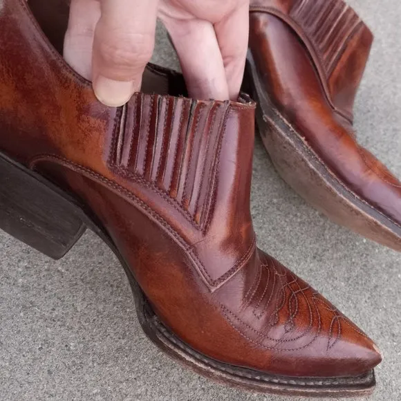 Vintage Handmade Mexican Ankle Boots
