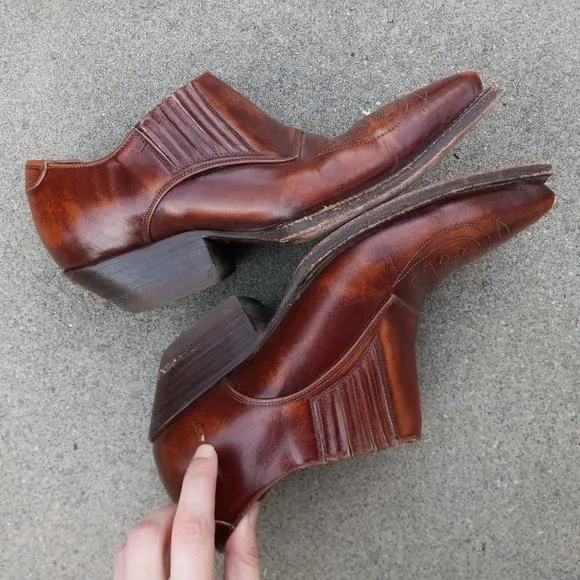 Vintage Handmade Mexican Ankle Boots