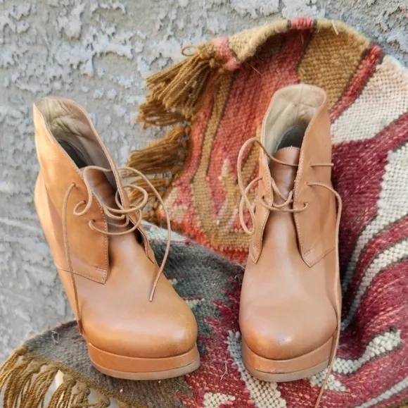 VINTAGE JIL‎ SANDER LEATHER LACE UP BOOTS Up Boots