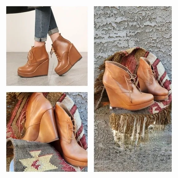 VINTAGE JIL‎ SANDER LEATHER LACE UP BOOTS Up Boots