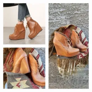 VINTAGE JIL‎ SANDER LEATHER LACE UP BOOTS Up Boots