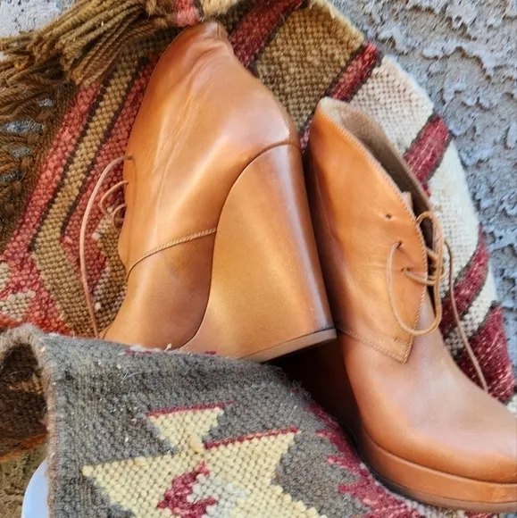 VINTAGE JIL‎ SANDER LEATHER LACE UP BOOTS Up Boots