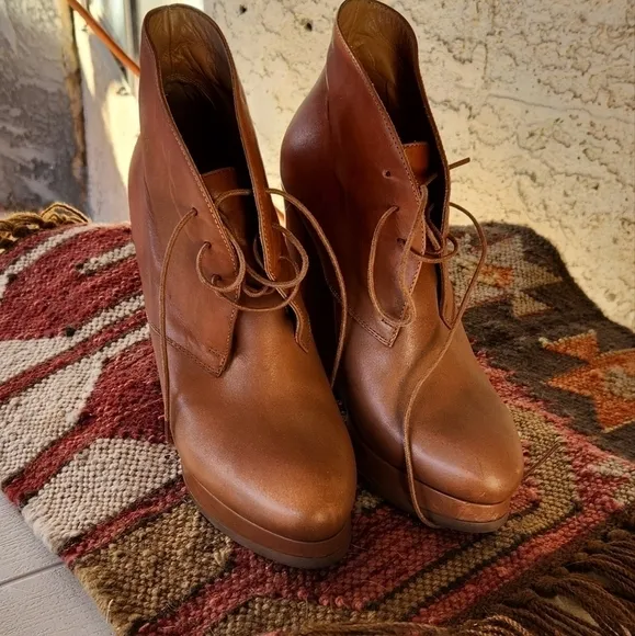 VINTAGE JIL‎ SANDER LEATHER LACE UP BOOTS Up Boots