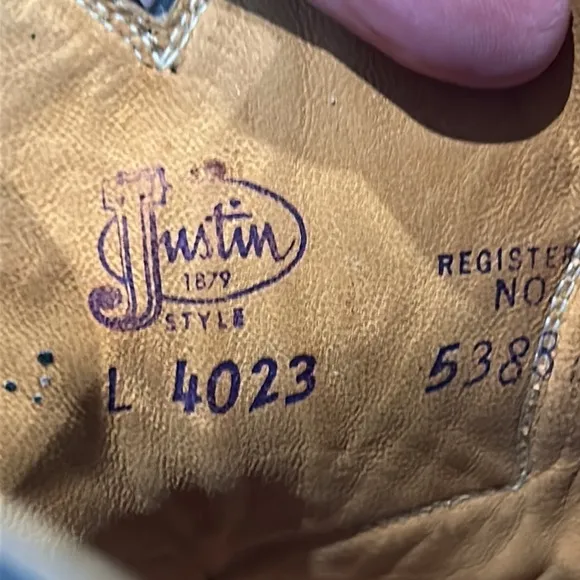 Vintage Justin boots women’s size 5 cowboy cowgirl pointed toe