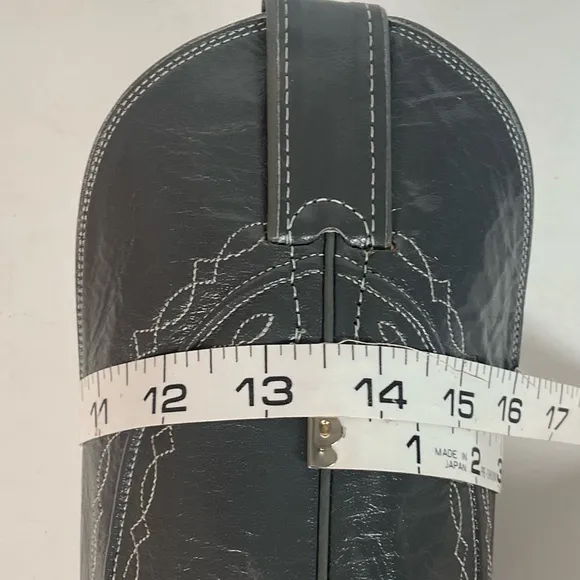 Vintage Justin Tall Grey Cowgirl Boots 7 B USA Made