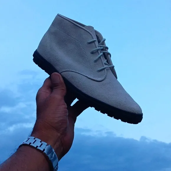 Vintage Keds Suede Chukka Style Ankle Boots Womens Size 8.5M Taupe 90s Lace Up