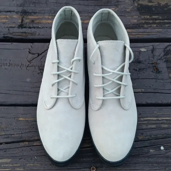 Vintage Keds Suede Chukka Style Ankle Boots Womens Size 8.5M Taupe 90s Lace Up
