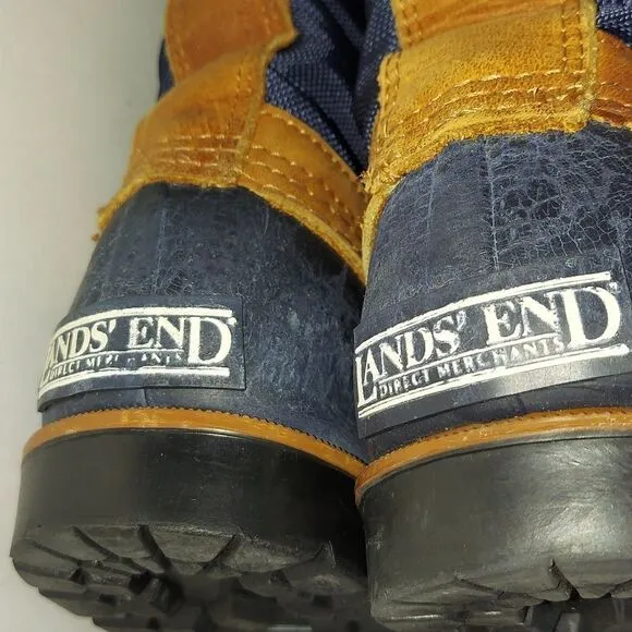 Vintage Lands' End Blue Duck Boots Sz 8