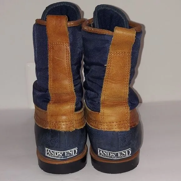 Vintage Lands' End Blue Duck Boots Sz 8