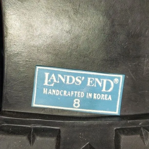Vintage Lands' End Blue Duck Boots Sz 8