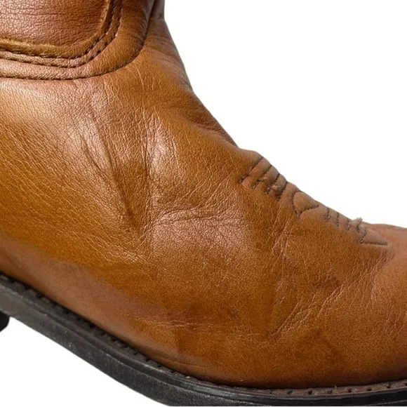 Vintage Laredo Women’s Brown Leather Fringe Western Cowgirl Boots