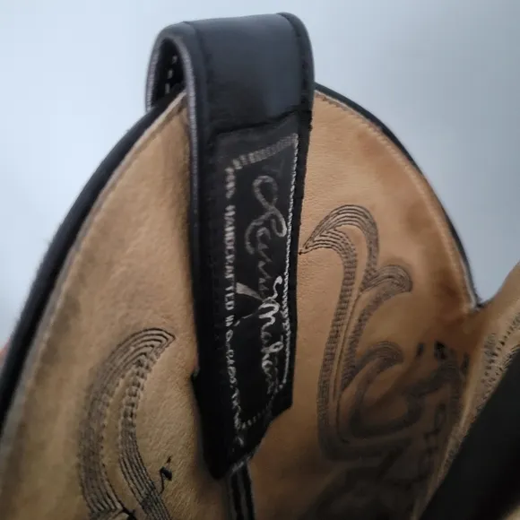 Vintage Larry Mahan Boots Womens 5B Black Cowboy Boots Western