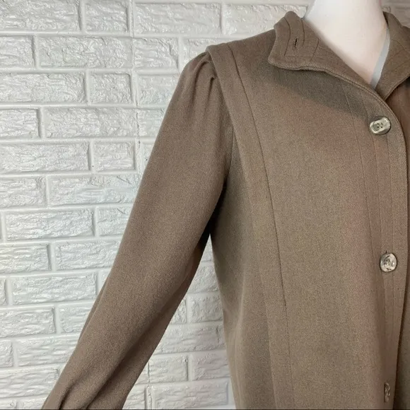 Vintage Learsi wool oversize taupe coat