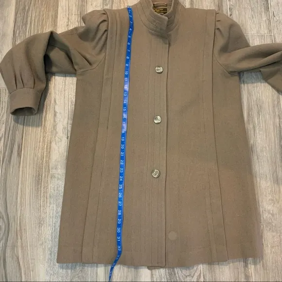 Vintage Learsi wool oversize taupe coat