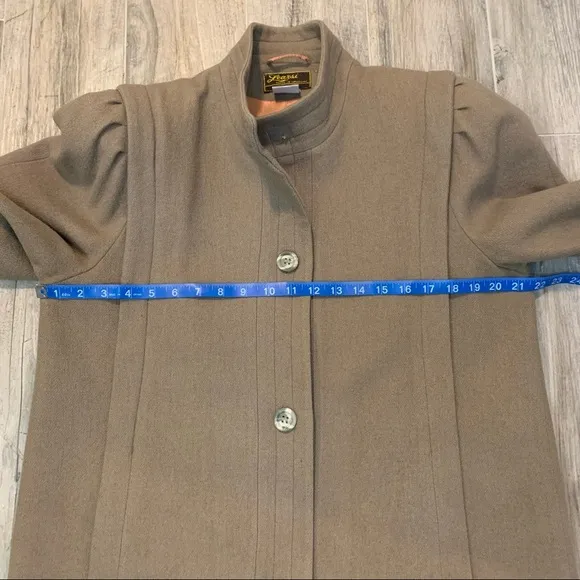 Vintage Learsi wool oversize taupe coat