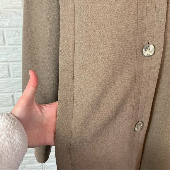 Vintage Learsi wool oversize taupe coat