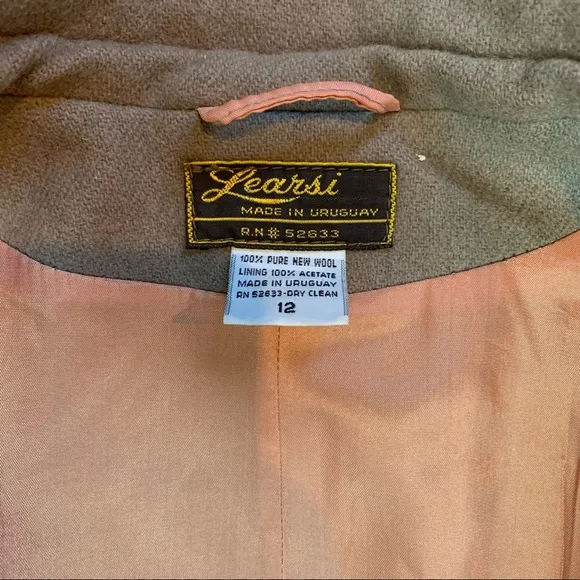 Vintage Learsi wool oversize taupe coat