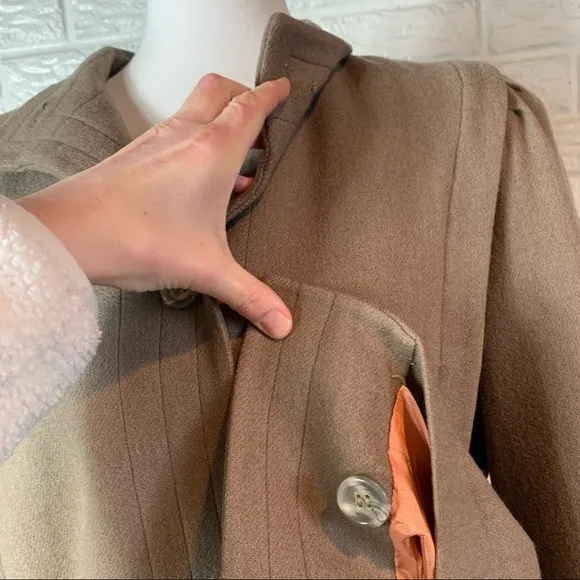 Vintage Learsi wool oversize taupe coat