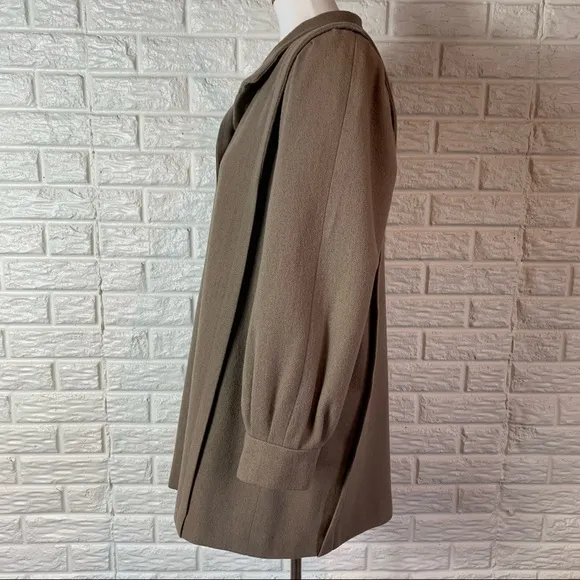 Vintage Learsi wool oversize taupe coat