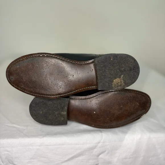 Vintage Leather Black Western Boots