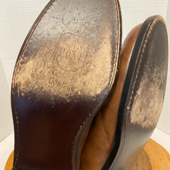 Vintage Leather Pull On DAN POST Cowboy Western Boots Sz:9D