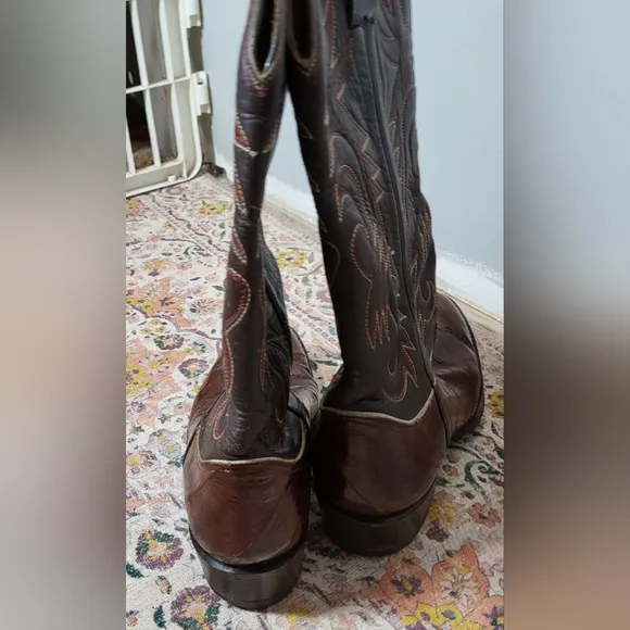 Vintage Leather Western Cowboy Boots Size 10.5 Made Mexico Renegade O'Sullivan