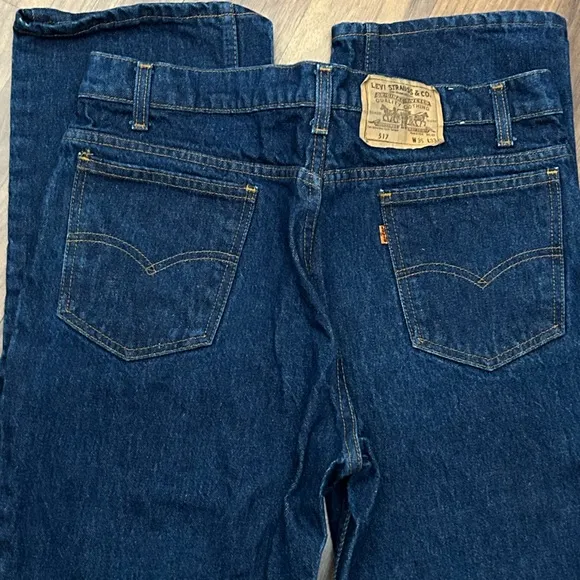 Vintage Levi's  517 Orange Tab Jeans W35 L33 Dark Indigo 90s 80S