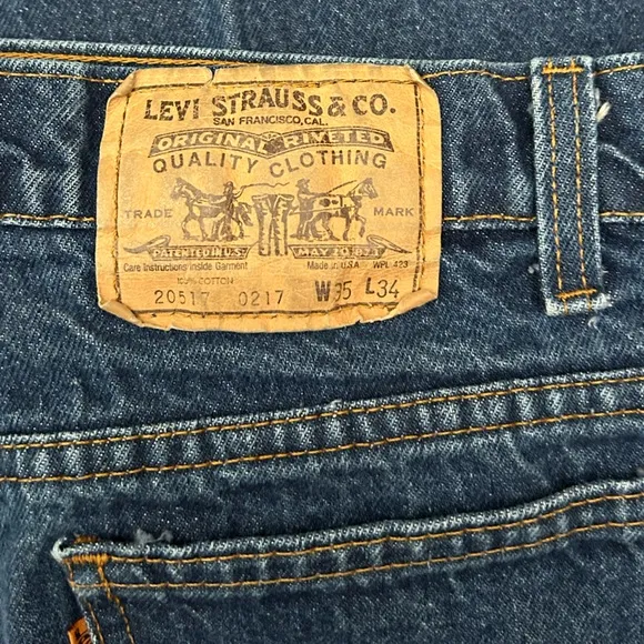 Vintage Levi's 517 Orange Tab Jeans W35 L34 Medium Wash 90s 80S Made in USA