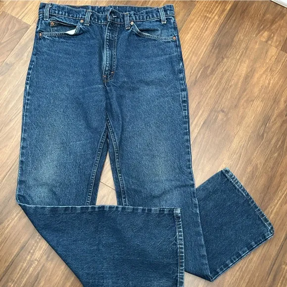 Vintage Levi's 517 Orange Tab Jeans W35 L34 Medium Wash 90s 80S Made in USA