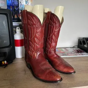 Vintage Levi's Orange Tab Cognac Brown Western Cowboy Boots Size 11.5