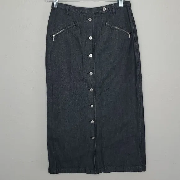 Vintage Liz Claiborne Button Front Midi Skirt