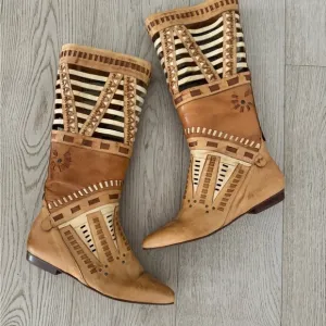 Vintage LJ Simone Monteryleather boots size 10